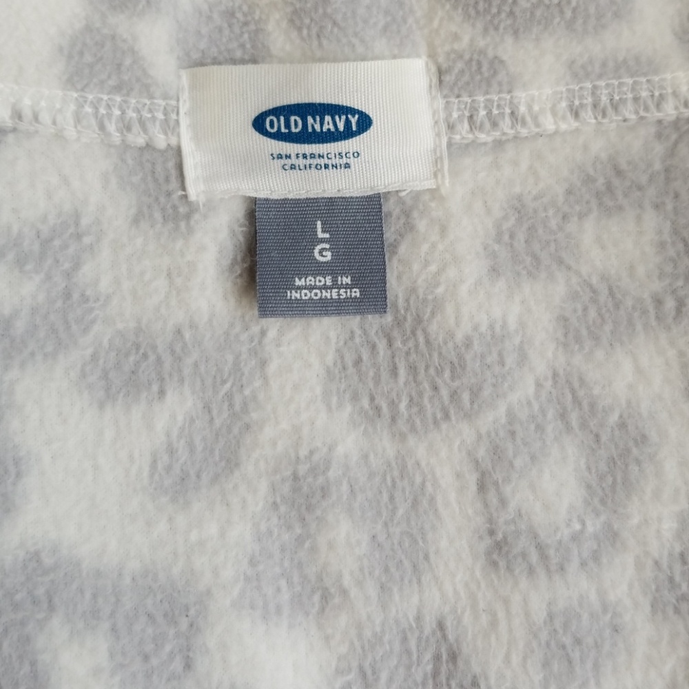 Old Navy Large Cheetah Print Fleece Pullover EUC - Picture 3 of 5